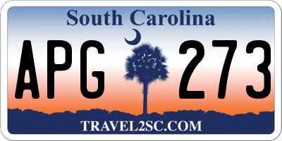 SC license plate APG273