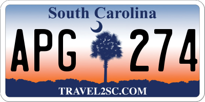 SC license plate APG274