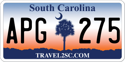 SC license plate APG275