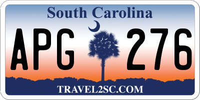 SC license plate APG276