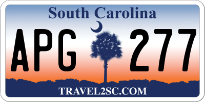 SC license plate APG277
