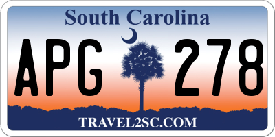 SC license plate APG278