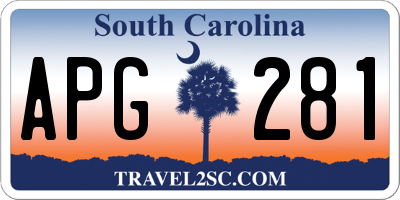 SC license plate APG281