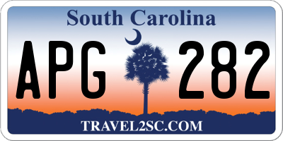 SC license plate APG282