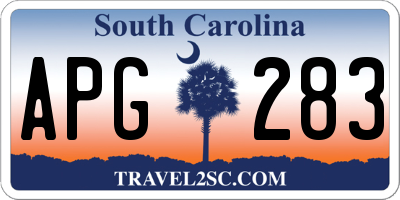 SC license plate APG283