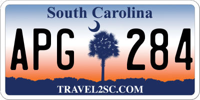 SC license plate APG284