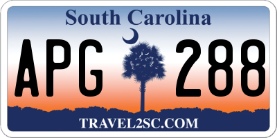 SC license plate APG288