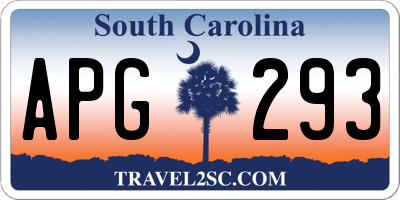 SC license plate APG293
