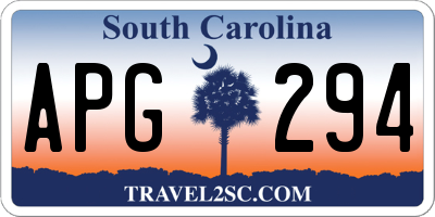 SC license plate APG294