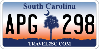SC license plate APG298