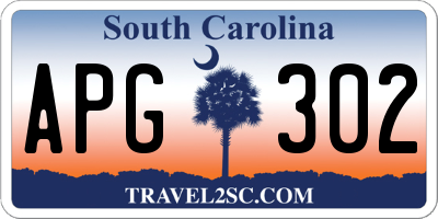 SC license plate APG302