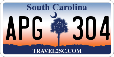 SC license plate APG304