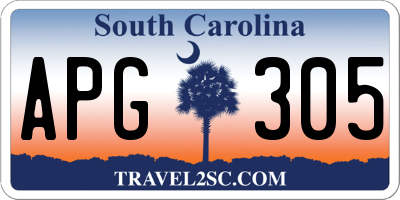 SC license plate APG305