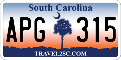 SC license plate APG315