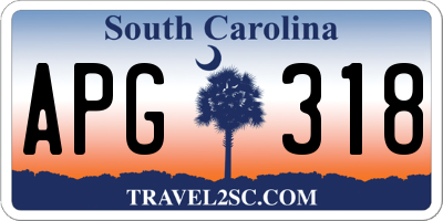 SC license plate APG318