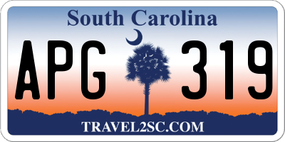SC license plate APG319