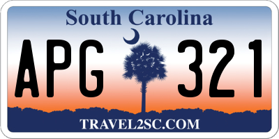 SC license plate APG321