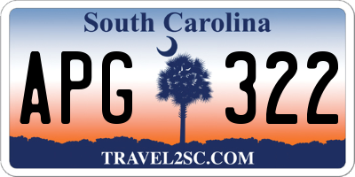 SC license plate APG322