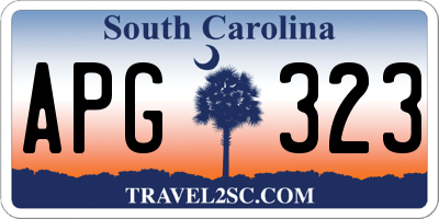 SC license plate APG323