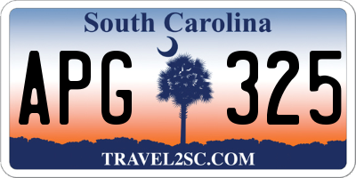 SC license plate APG325
