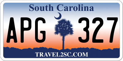 SC license plate APG327