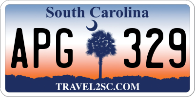 SC license plate APG329