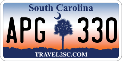 SC license plate APG330