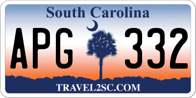 SC license plate APG332