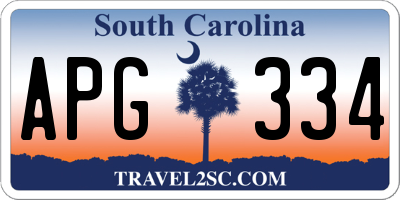 SC license plate APG334