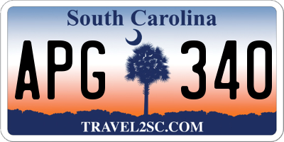SC license plate APG340