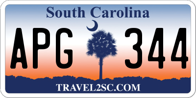 SC license plate APG344