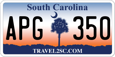 SC license plate APG350