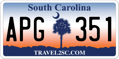 SC license plate APG351