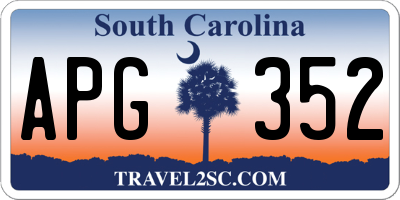 SC license plate APG352
