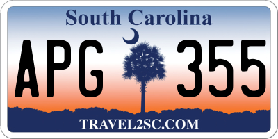 SC license plate APG355