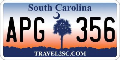 SC license plate APG356