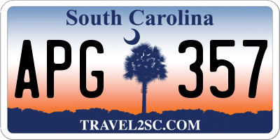 SC license plate APG357