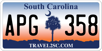SC license plate APG358