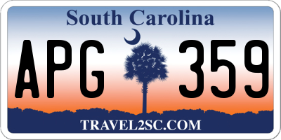 SC license plate APG359