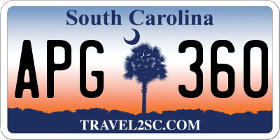 SC license plate APG360