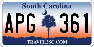 SC license plate APG361
