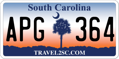 SC license plate APG364