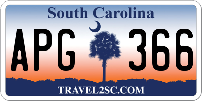 SC license plate APG366