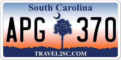 SC license plate APG370