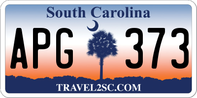 SC license plate APG373
