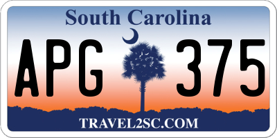 SC license plate APG375