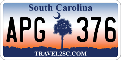 SC license plate APG376