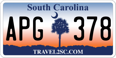 SC license plate APG378