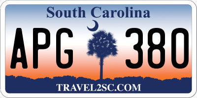 SC license plate APG380