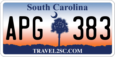 SC license plate APG383